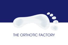 Orthotic Factory logo blue background SPOT